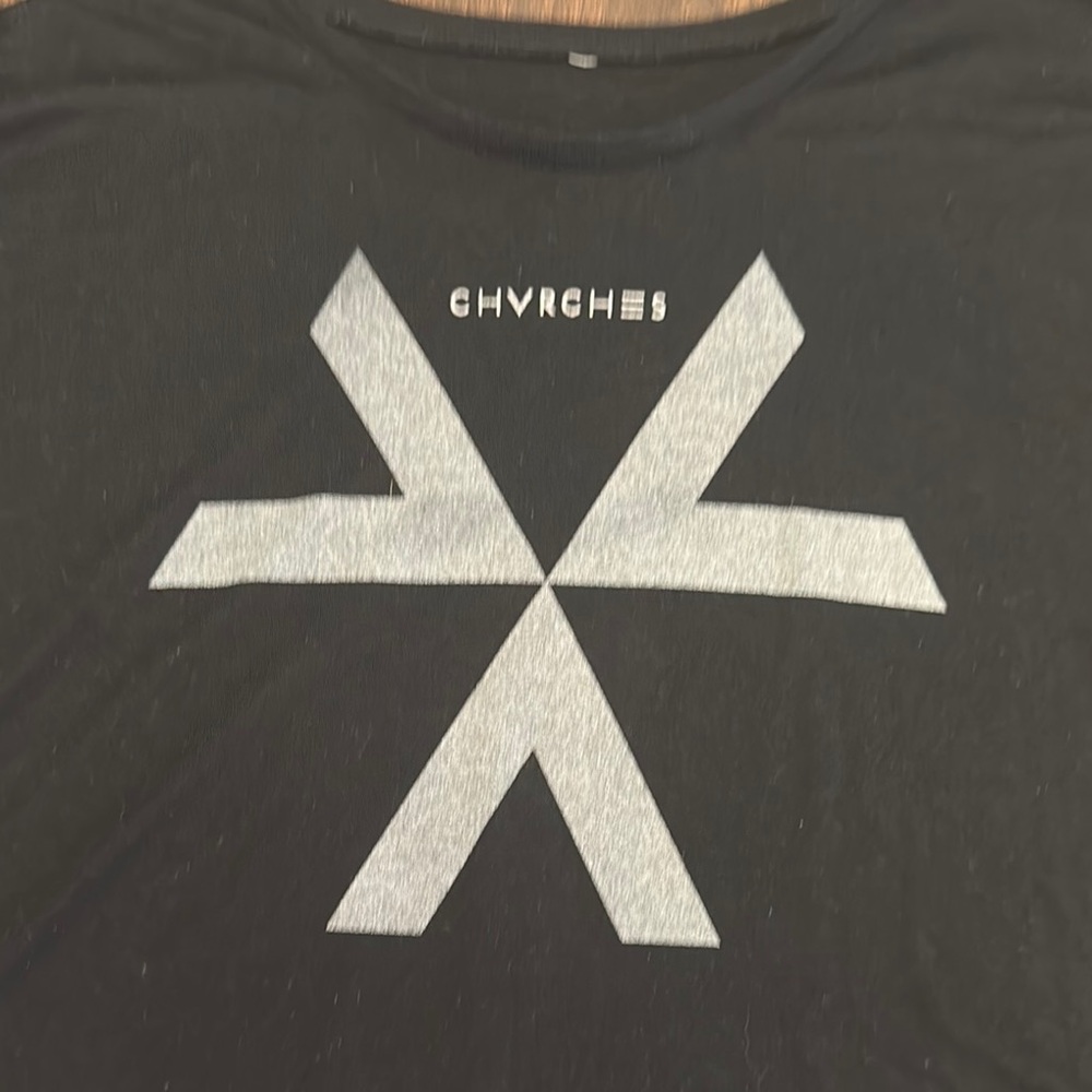CHVRCHES Band Crop Top | Boxy Fit | Black Graphic Tee